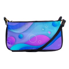 Colorful Blue Purple Wave Shoulder Clutch Bag by Salman4z