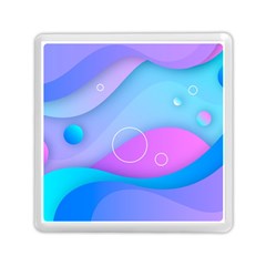 Colorful Blue Purple Wave Memory Card Reader (square) by Salman4z