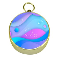 Colorful Blue Purple Wave Gold Compasses by Salman4z