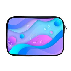 Colorful Blue Purple Wave Apple Macbook Pro 17  Zipper Case by Salman4z