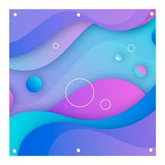 Colorful Blue Purple Wave Banner And Sign 3  X 3 