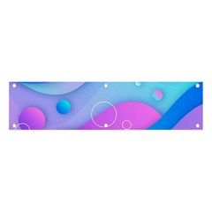 Colorful Blue Purple Wave Banner And Sign 4  X 1 