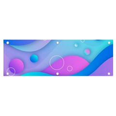 Colorful Blue Purple Wave Banner And Sign 6  X 2 