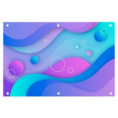 Colorful Blue Purple Wave Banner And Sign 6  X 4 