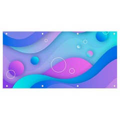 Colorful Blue Purple Wave Banner And Sign 8  X 4  by Salman4z