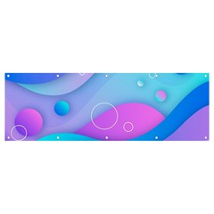 Colorful Blue Purple Wave Banner And Sign 12  X 4 