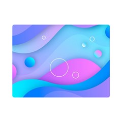 Colorful Blue Purple Wave Premium Plush Fleece Blanket (mini)