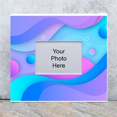 Colorful Blue Purple Wave White Wall Photo Frame 5  X 7  by Salman4z