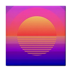 Sunset Summer Time Tile Coaster