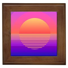 Sunset Summer Time Framed Tile by Salman4z