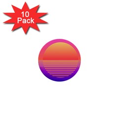 Sunset Summer Time 1  Mini Buttons (10 Pack) 