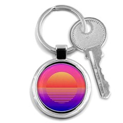 Sunset Summer Time Key Chain (round) by Salman4z