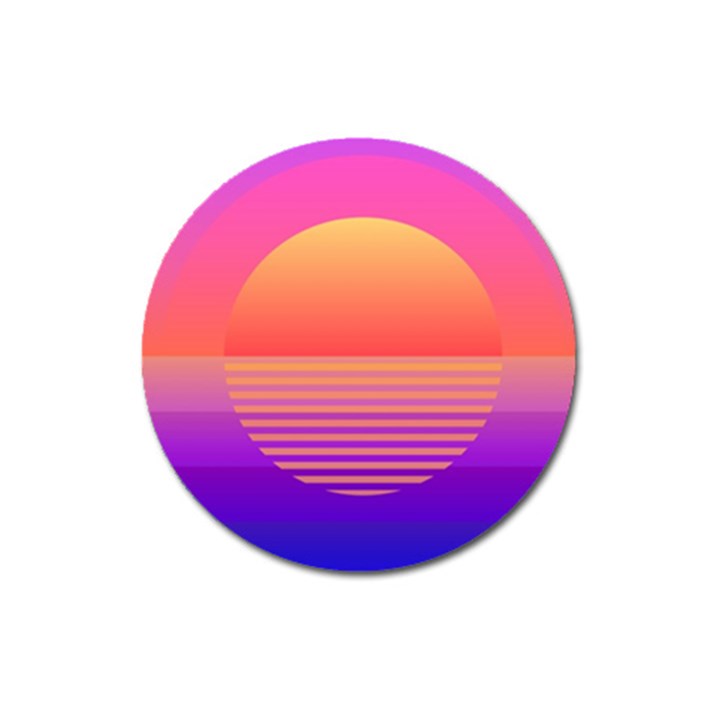 Sunset Summer Time Magnet 3  (Round)