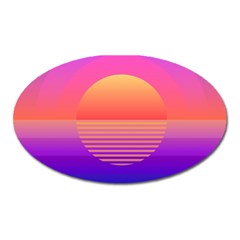 Sunset Summer Time Oval Magnet by Salman4z