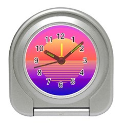 Sunset Summer Time Travel Alarm Clock by Salman4z