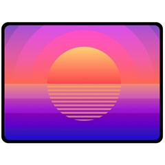 Sunset Summer Time Two Sides Fleece Blanket (large) by Salman4z