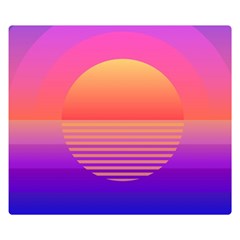 Sunset Summer Time Two Sides Premium Plush Fleece Blanket (small) by Salman4z