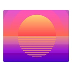 Sunset Summer Time Two Sides Premium Plush Fleece Blanket (large) by Salman4z