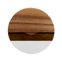 Sunset Summer Time Marble Wood Coaster (round) by Salman4z