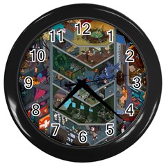 Fictional Character Cartoons Wall Clock (black) by Salman4z