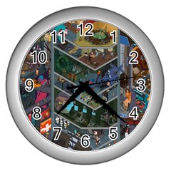 Fictional Character Cartoons Wall Clock (silver) by Salman4z