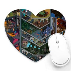 Fictional Character Cartoons Heart Mousepad by Salman4z