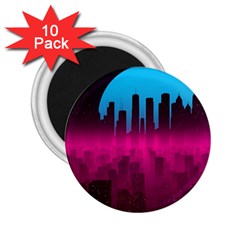 Futuristic Cityscape 2 25  Magnets (10 Pack) 