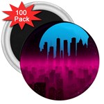 Futuristic Cityscape 3  Magnets (100 pack) Front