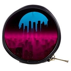 Futuristic Cityscape Mini Makeup Bag by Salman4z