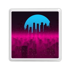 Futuristic Cityscape Memory Card Reader (square) by Salman4z