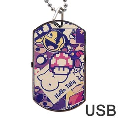 Retro Cartoon Hello Titty Parody Dog Tag Usb Flash (one Side) by Salman4z