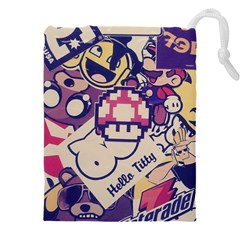 Retro Cartoon Hello Titty Parody Drawstring Pouch (5xl) by Salman4z