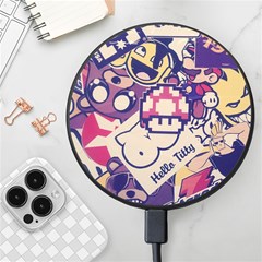 Retro Cartoon Hello Titty Parody Wireless Fast Charger(black) by Salman4z