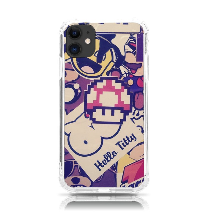 Retro Cartoon Hello Titty Parody iPhone 11 TPU UV Print Case