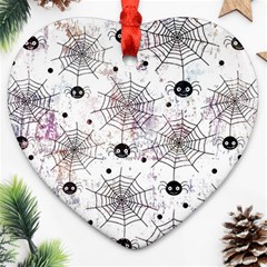 Creepy Spider Heart Ornament (two Sides) by Salman4z