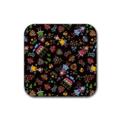 Cartoon Texture Rubber Coaster (square) by Salman4z