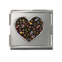 Cartoon Texture Mega Link Heart Italian Charm (18mm) by Salman4z