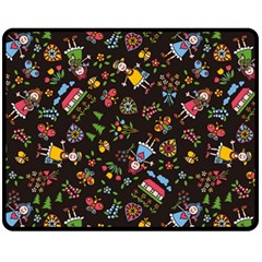 Cartoon Texture Two Sides Fleece Blanket (medium) by Salman4z