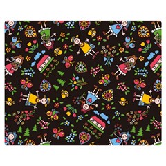 Cartoon Texture Two Sides Premium Plush Fleece Blanket (medium) by Salman4z