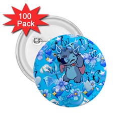 Blue Stitch Aesthetic 2 25  Buttons (100 Pack)  by Salman4z