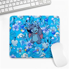 Blue Stitch Aesthetic Large Mousepad by Salman4z