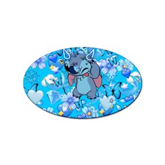 Blue Stitch Aesthetic Sticker (oval) by Salman4z