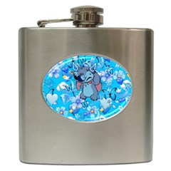 Blue Stitch Aesthetic Hip Flask (6 Oz) by Salman4z