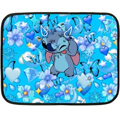 Blue Stitch Aesthetic Two Sides Fleece Blanket (mini) by Salman4z