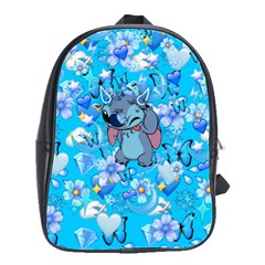 Blue Stitch Aesthetic School Bag (large) by Salman4z