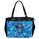 Blue Stitch Aesthetic Oversize Office Handbag Front