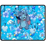 Blue Stitch Aesthetic Fleece Blanket (Medium) 60 x50  Blanket Front