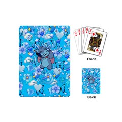 Blue Stitch Aesthetic Playing Cards Single Design (mini) by Salman4z