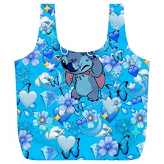 Blue Stitch Aesthetic Full Print Recycle Bag (xl) by Salman4z