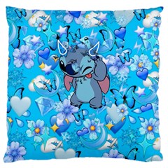 Blue Stitch Aesthetic Standard Premium Plush Fleece Cushion Case (two Sides) by Salman4z